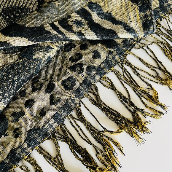 PASHMINA Scarf/Wrap Pashmina & Silk EUC - Picture 7 of 7